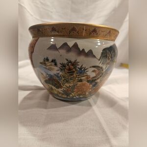 Vintage Asian Plant Pot